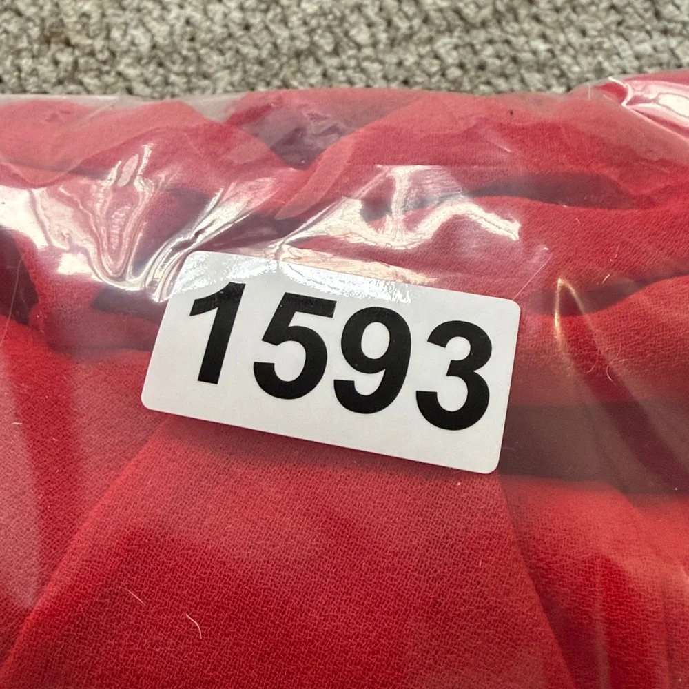 Vintage Herman Geist Red Pleated Midi Skirt Gold Trim Made In USA Size 12‎